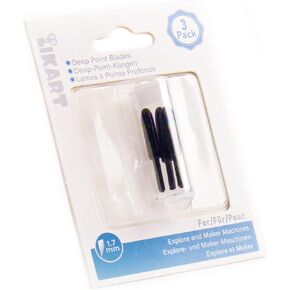 3 Pcs Deep Cut Blades for Cricut Maker 3/Maker/Explore 3/Air 2/Air/One, Likart Deep Point Blade Compatible with Black Deep Point Housing-Replacement Blade for Cricut Cuts Thicker Materials(60°)