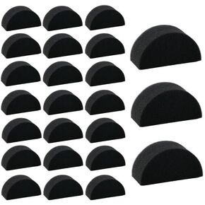 إسفنجة طلاء الوجه من بوويتزكي، إسفنجة طلاء الوجه نصف قمر سوداء عالية 12 قطعة للأعمال الفنية وطلاء الجسم (24 قطعة) in Kuwait