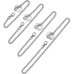 سلسلة جيب سلسلة سلسلة سلسلة مفاتيح جينز سلسلة مع مشابك جراد البحر 3 مقاس 10 بوصة 16 بوصة 18 بوصة للرجال والنساء, 10'' 16'' 18'' 23.7'', 4 قطع in Kuwait