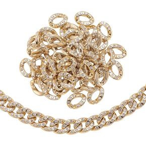 Stiesy 600 Pieces Opaque Chunky Acrylic Linking Rings, Quick Link Connectors, for Curb Chains Making Chunky Chain Choker Making - 23x17x4.5mm
