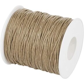 Beadthoven 100Yards 1mm Waxed Cotton Thread for Bracelet Making, Waxed Cotton Cord Beading Cord String for Friendship Bracelet Jewelry Making Necklace Sewing DIY Craft Macrame (Black) in Kuwait