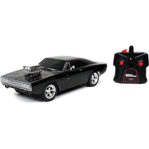 Jada Toys Fast & Furious 1:16 1970 Dodge Charger RT Remote Control Car 2.4 GHz Black, Toys for Kids and Adults, Glossy Black (97584) in Kuwait