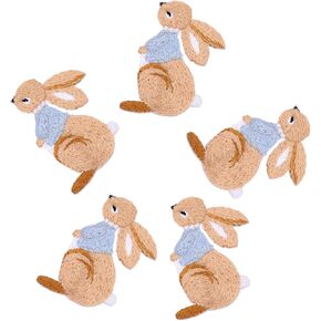 INOOMP 5pcs Patch Bunny Craft for Easter or Applique Lovely Jackets Clothing Ironing Creative Mens Sewing Appliques Iron- Unique Sew Iron Bags Accessories Embroidery Dress Rabbit Toddler in Saudi Arabia