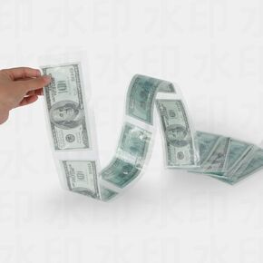 2 × 50 قطعة من صناديق النقود والكيك، اكياس شفافة متصلة من السيلوفان لسحب الاموال وحفلات اعياد الميلاد والمفاجآت in Kuwait