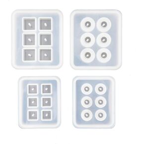 Ball Square Cube beads casting mold resin mold for beads making silicone mould (2pcs without hole) in Kuwait