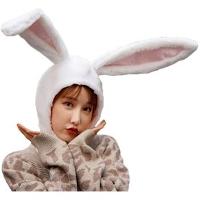 LINBVOFA Bunny Hat Cute Rabbit Ears Costume Funny Party Plush Hood in Saudi Arabia