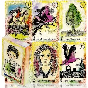 بطاقات mrdiyshisha Modern Sibyl Lenormand Oracle، مجموعة مكونة من 36 بطاقة مرسومة يدويًا بواسطة الفنانين in Kuwait