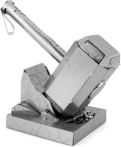 Metal Earth Fascinations Marvel Mjolnir Thor's Hammer 3D Metal Model Kit Bundle with Tweezers in Saudi Arabia