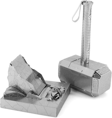 Metal Earth Fascinations Marvel Mjolnir Thor's Hammer 3D Metal Model Kit Bundle with Tweezers in Saudi Arabia
