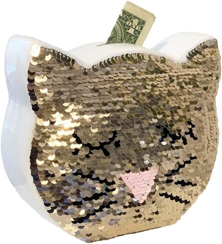 لعبة كات بيجي بنك مع ترتر قلاب قابل للعكس - نقود معدنية للبنات مع سدادة مطاطية in Kuwait