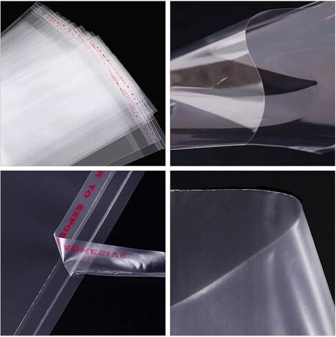 اكياس سيلوفان طويلة لاصقة مقاس 3×8 انش، اكياس سيلوفان ضيقة قابلة لاعادة الاغلاق 200 قطعة من اكياس كريستال شفافة محكمة الغلق 2 مل لتغليف الحلوى المثلجة والبيسكوتي والمصاصة والبريتزل والشموع وكرات in Kuwait