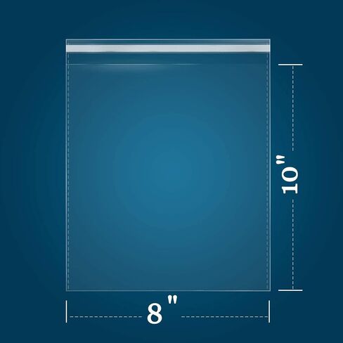 1000 قطعة - 20.32 سم × 25.4 سم أكياس بولي بلاستيكية قابلة للغلق ذاتية الغلق من سيلوفان للصور والمجوهرات والمخابز والمكافآت الغذائية والحفلات in Kuwait