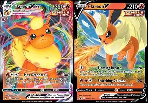 Flareon V & Vmax Set - Evolving Skies 018/264 - Pokemon Ultra Rare Card Lot - Black Star Promo SWSH149 in Saudi Arabia