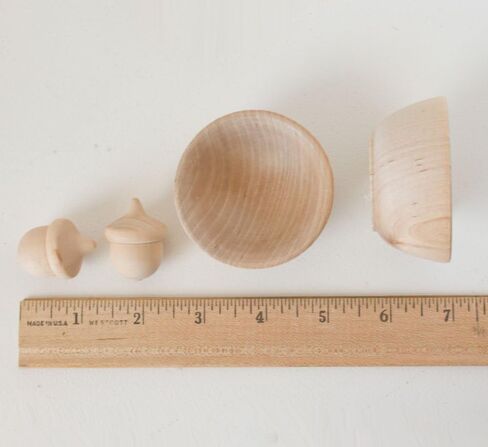 مجموعة عد وفرز البلوط الخشبي - مجموعة خشبية غير مكتملة مكونة من 20 بلوط و6 اوعية in Kuwait