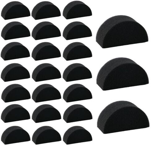 إسفنجة طلاء الوجه من بوويتزكي، إسفنجة طلاء الوجه نصف قمر سوداء عالية 12 قطعة للأعمال الفنية وطلاء الجسم (24 قطعة) in Kuwait