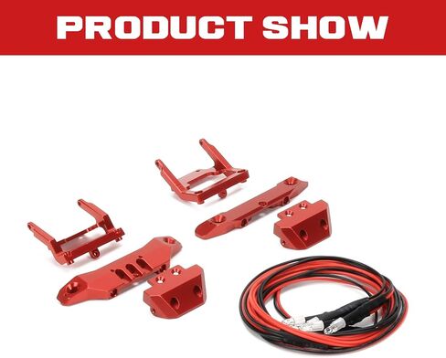 RCAWD Machined Alloy Bumper, Front (1)/ Rear (1) and 4 Led Lights for 1/18 Latrax Desert Prerunner Teton Traxxas Rc Car(Dark Blue) in Kuwait