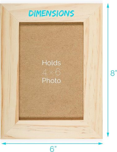 مجموعة لوحات فنية بإطار صور، مجموعة الفنون والحرف اليدوية، 3 إطارات صور خشبية صلبة غير مكتملة (6 × 4 صور) مع أوتاد خشبية وقوف، طلاء أكريليك، طلاء براق، فرش طلاء، وعيون جوجلي in Kuwait