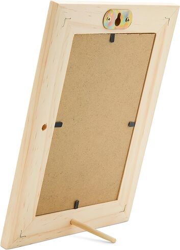 مجموعة لوحات فنية بإطار صور، مجموعة الفنون والحرف اليدوية، 3 إطارات صور خشبية صلبة غير مكتملة (6 × 4 صور) مع أوتاد خشبية وقوف، طلاء أكريليك، طلاء براق، فرش طلاء، وعيون جوجلي in Kuwait