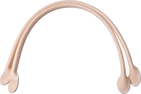 Wento Pair 20'' Genuine Leather Purses Straps with Ear Shape End,Punch Hole Ready,Real Leather Bag Handles,Replacement Purse Straps,Handbag Bag Wallet Straps WT0003 (20, Beige) in Kuwait