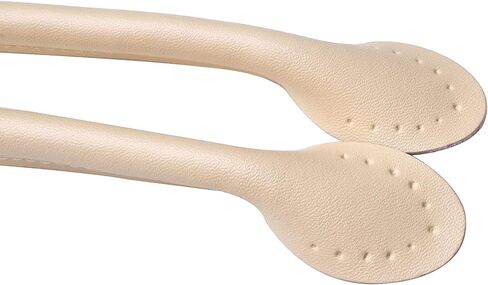 Wento Pair 20'' Genuine Leather Purses Straps with Ear Shape End,Punch Hole Ready,Real Leather Bag Handles,Replacement Purse Straps,Handbag Bag Wallet Straps WT0003 (20, Beige) in Kuwait