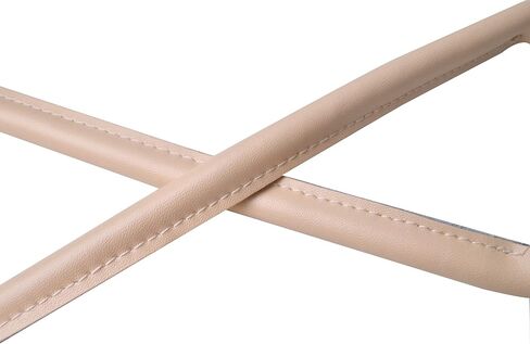 Wento Pair 20'' Genuine Leather Purses Straps with Ear Shape End,Punch Hole Ready,Real Leather Bag Handles,Replacement Purse Straps,Handbag Bag Wallet Straps WT0003 (20, Beige) in Kuwait