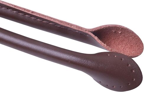 Wento Pair 20'' Genuine Leather Purses Straps with Ear Shape End,Punch Hole Ready,Real Leather Bag Handles,Replacement Purse Straps,Handbag Bag Wallet Straps WT0003 (20, Beige) in Kuwait