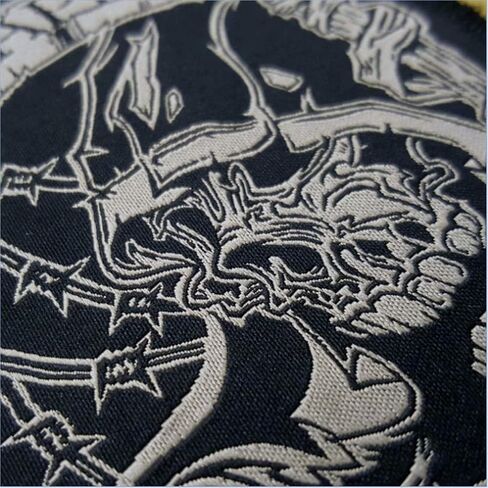 ملصقات قماشية مطرزة برسمة جمجمة من Reaper رقع قماشية مخصصة مصنوعة من الحديد على الرقع لسترات سترات العمل حقائب ظهر جينز وملابس in Kuwait