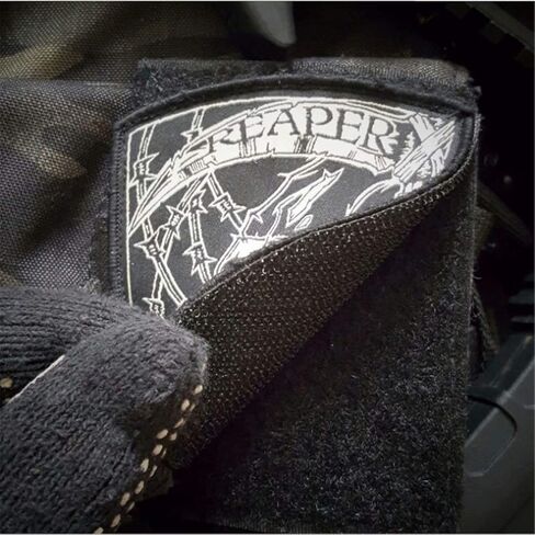 ملصقات قماشية مطرزة برسمة جمجمة من Reaper رقع قماشية مخصصة مصنوعة من الحديد على الرقع لسترات سترات العمل حقائب ظهر جينز وملابس in Kuwait