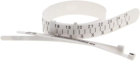Utoolmart Bracelet Sizer Gauge Measuring, Reusable Wrist Size Gauge Measure Tool, Jewelry Sizing Tools, 1-17 Wrist Size, White in Saudi Arabia