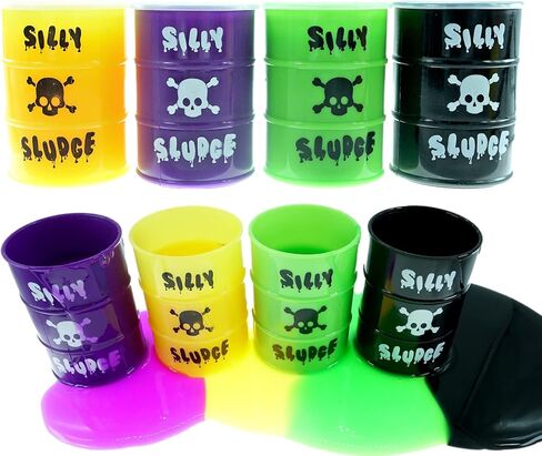 JA-RU Large Slime in a Barrel Silly Sludge (2 Units) Fidget Toys Oil Barrel Slime Kit Party Favors for Kids Toy Game. Stress Relief Toy. Pinata Filler Stocking Stuffer Toys.5438-2p in Kuwait