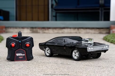 Jada Toys Fast & Furious 1:16 1970 Dodge Charger RT Remote Control Car 2.4 GHz Black, Toys for Kids and Adults, Glossy Black (97584) in Saudi Arabia