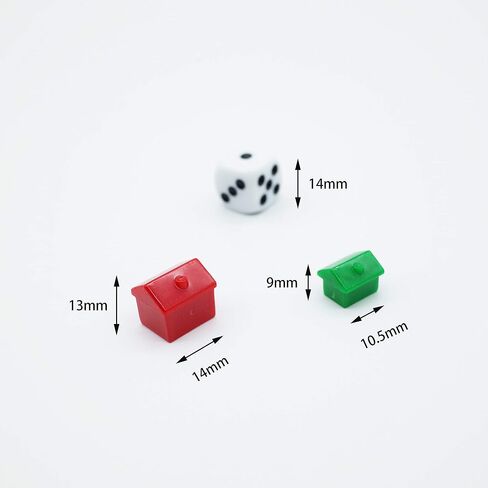 46 Pieces Game Replacement Pieces Games Hotels Houses and Dice, Game Set of Plastic in Saudi Arabia