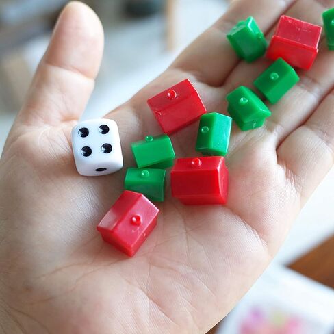 46 Pieces Game Replacement Pieces Games Hotels Houses and Dice, Game Set of Plastic in Saudi Arabia