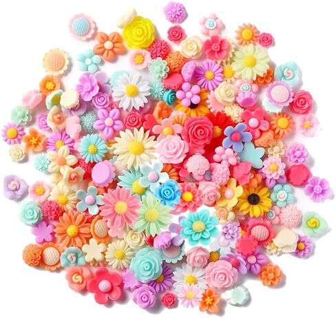 50 جهاز كمبيوتر شخصى مزيج الكثير الراتنج فلاتباك زهرة سحر روز ديزي عباد الشمس كبوشن 3D فضفاض الخرز أزرار الشعر الزينة صنع المجوهرات سحر الوحل للطفل القوس حالة الهاتف سكرابوكينغ الحرف اليدوية in Kuwait