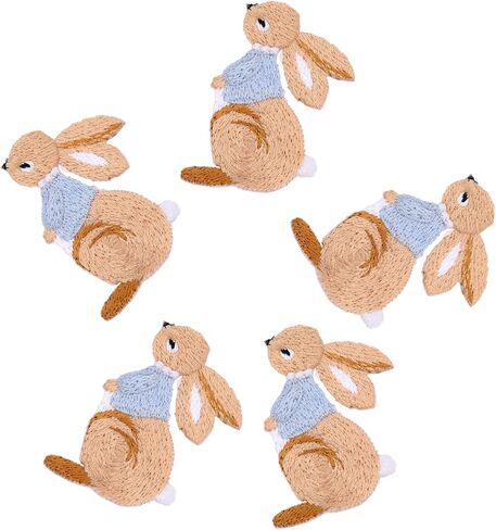 INOOMP 5pcs Patch Bunny Craft for Easter or Applique Lovely Jackets Clothing Ironing Creative Mens Sewing Appliques Iron- Unique Sew Iron Bags Accessories Embroidery Dress Rabbit Toddler in Saudi Arabia