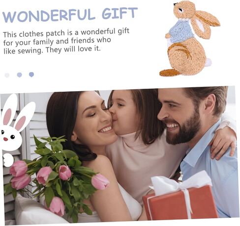 INOOMP 5pcs Patch Bunny Craft for Easter or Applique Lovely Jackets Clothing Ironing Creative Mens Sewing Appliques Iron- Unique Sew Iron Bags Accessories Embroidery Dress Rabbit Toddler in Saudi Arabia