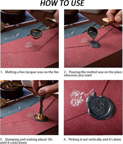 SUPERDANT 0.98" Wax Seal Stamp Happy Birthday Fireworks Bunting Pattern Wax Sealing Stamp Brass Head Stamp with Wooden Handle for Envelopes Card Birthday Invitation Gifts Packing in Saudi Arabia