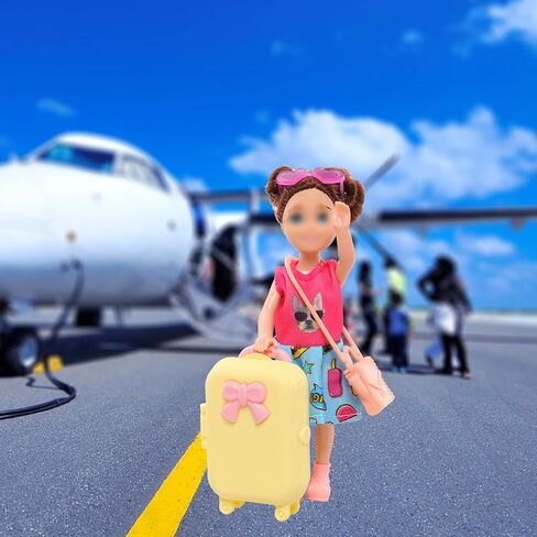 Mini 5.3 inch Doll Clothes and Accessories 6 Beach Swimsuits 3 Dresses with 2 Swimming Rings 2 Drinks 2 Hats 2 Glasses 2 Shoes in Kuwait