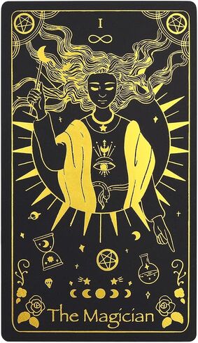 Azura Magic The Golden Path Tarot Deck Gold Foil Black Edition 78 Cards Full Deck with Downloadable Guidebook in Saudi Arabia