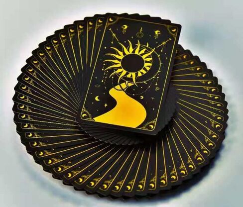 Azura Magic The Golden Path Tarot Deck Gold Foil Black Edition 78 Cards Full Deck with Downloadable Guidebook in Saudi Arabia
