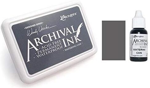 Ranger Wendy Vecchi Archival Watering Can Gray Permanent Dye Ink Stamp Pad & Re-Inker Refill in Saudi Arabia