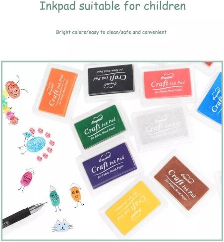 Veltec 15 Colors Craft Ink Pads DIY for Stamps, Papers and Wood Projects (Pack of 15) in Saudi Arabia