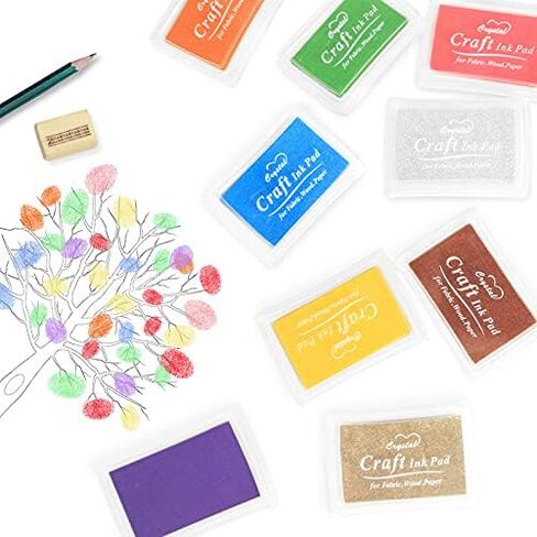Veltec 15 Colors Craft Ink Pads DIY for Stamps, Papers and Wood Projects (Pack of 15) in Saudi Arabia
