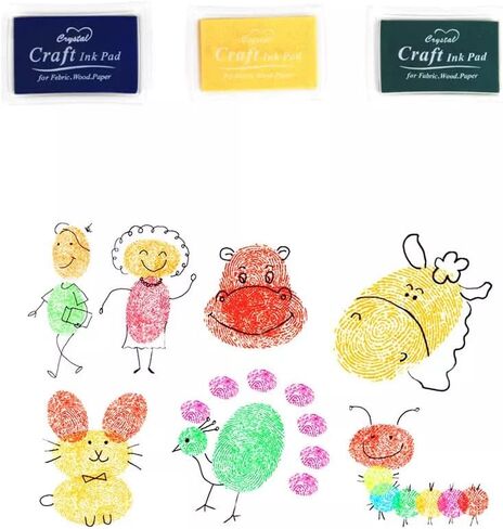 Veltec 15 Colors Craft Ink Pads DIY for Stamps, Papers and Wood Projects (Pack of 15) in Saudi Arabia