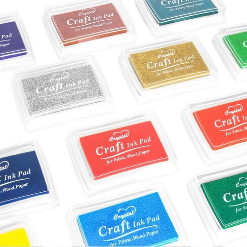 Veltec 15 Colors Craft Ink Pads DIY for Stamps, Papers and Wood Projects (Pack of 15) in Saudi Arabia