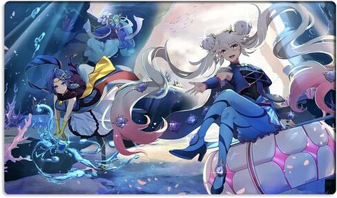 New Mlikemat Duel Playmat Marincess TCG CCG Trading Card Game Mat with Zones + Free Bag (ZD039-557-A-with Zones) in Saudi Arabia