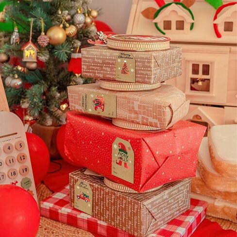 240pcs Christmas Gift Tags Stickers 2"x 3" Kraft Paper Self Adhesive to and from Name Tags for Christmas Presents Vintage Holiday Label Stickers in Kuwait