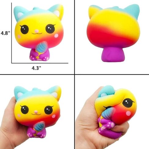 6 قطع من ألعاب السكويشيز من كوريلاف، مجموعة إسفنجية كبيرة الحجم بطيئة الارتفاع، كب كيك، كعكة يونيكورن، دونات، قطة للأطفال هدية تخزين، هدايا الحفلات، صندوق كنز جائزة الفصل الدراسي in Kuwait