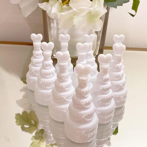 GIFTEXPRESS 48 pcs 3" Wedding Bubble Wands White Cake Shaped Bubble Wands, Party Favors for Wedding Supplies, Valentine's Day, Anniversary Celebrations in Saudi Arabia