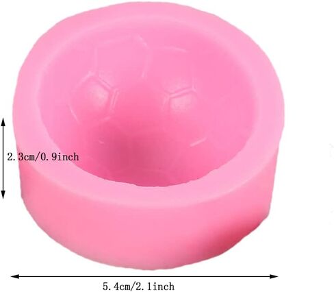 ONNPNN قطعتين من قالب السيليكون لكرة القدم، قوالب الشوكولاتة على شكل كرة القدم، أدوات تزيين الكيك على شكل كرة القدم DIY، قوالب شموع الصابون اللطيفة، لتزيين حلوى الفوندان والإيبوكسي هدية حفلة عيد الميلاد in Kuwait